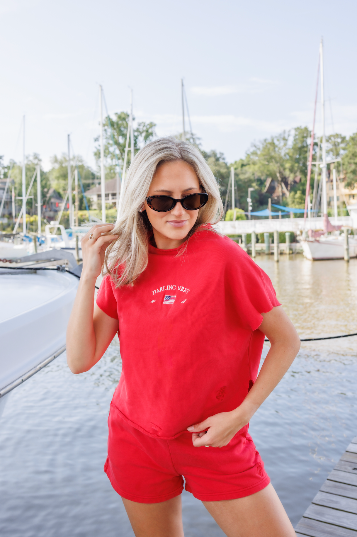 American Darling Short Sleeve Mockneck