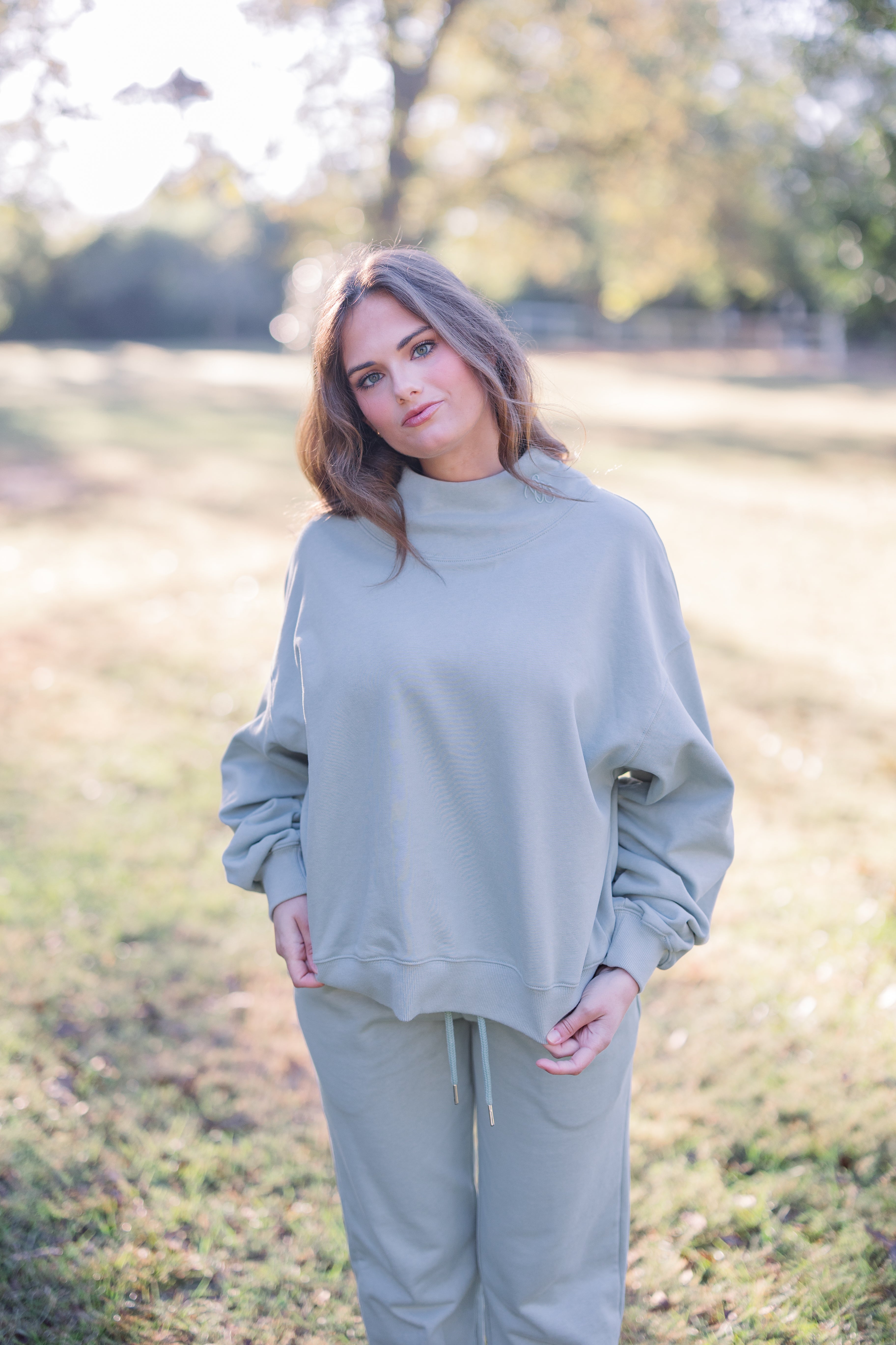 DG Classic Sage Green Mockneck – Darling Grey