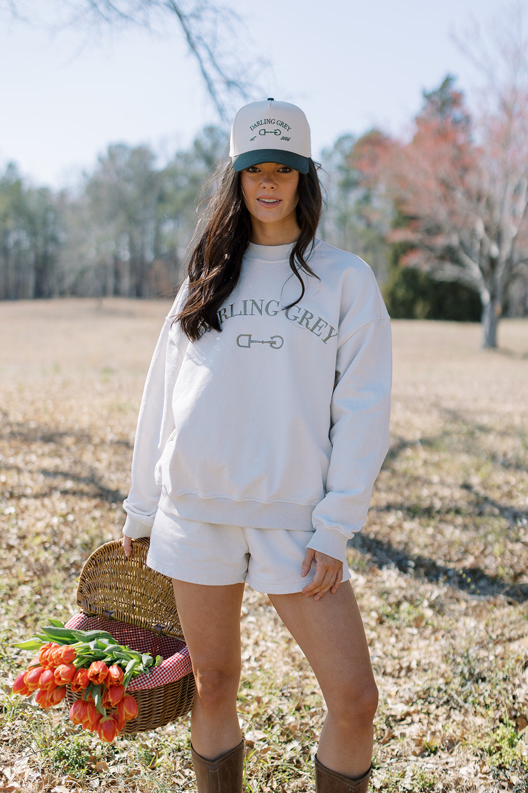 Embroidered French Terry Cotton Set