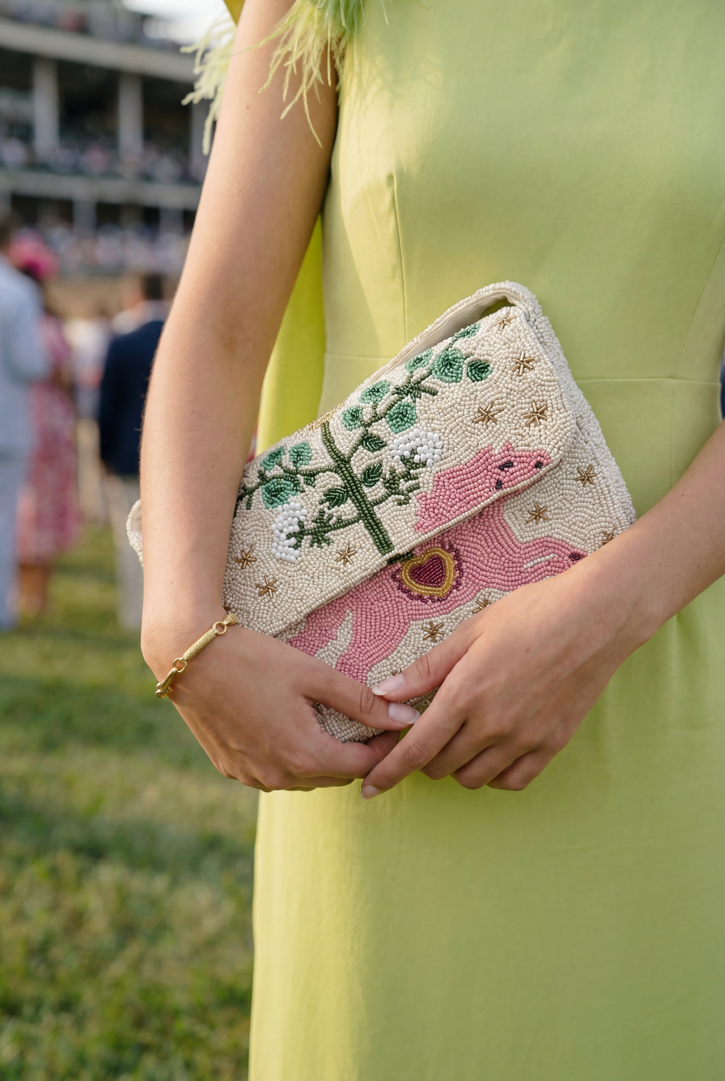 Off To The Races Beaded Bag