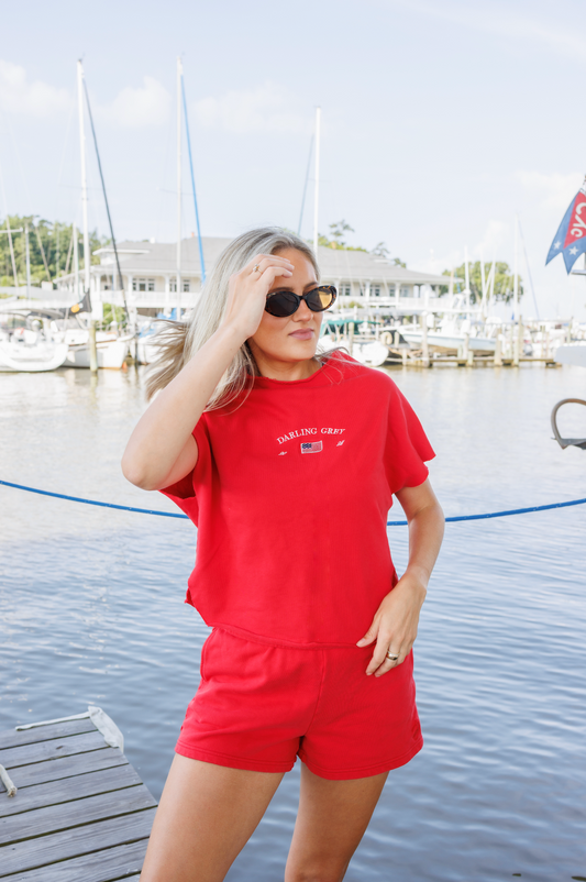 American Darling Short Sleeve Mockneck