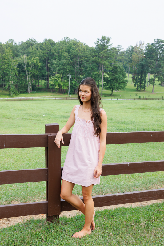 Pink Eyelet Dress