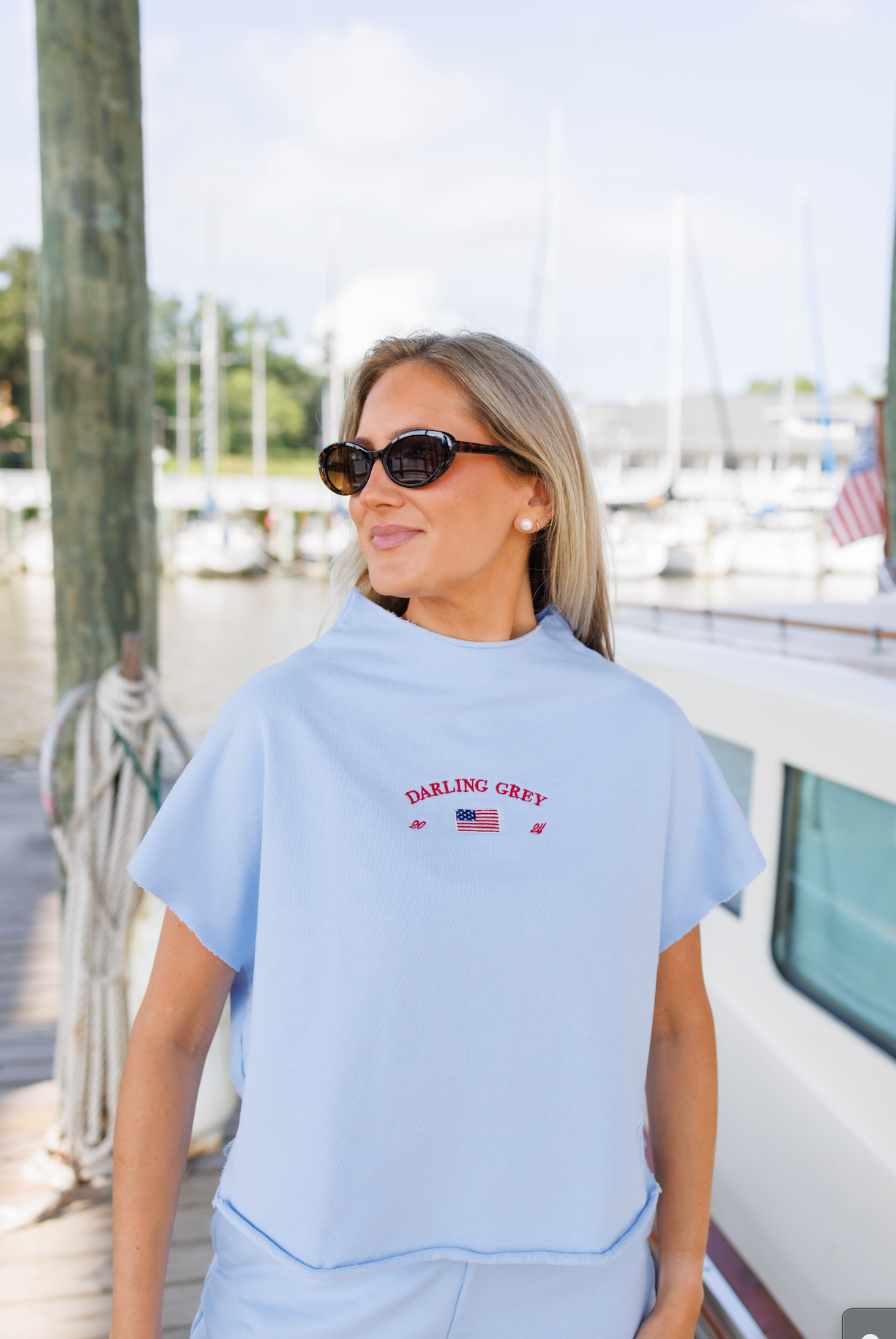 American Darling Short Sleeve Mockneck
