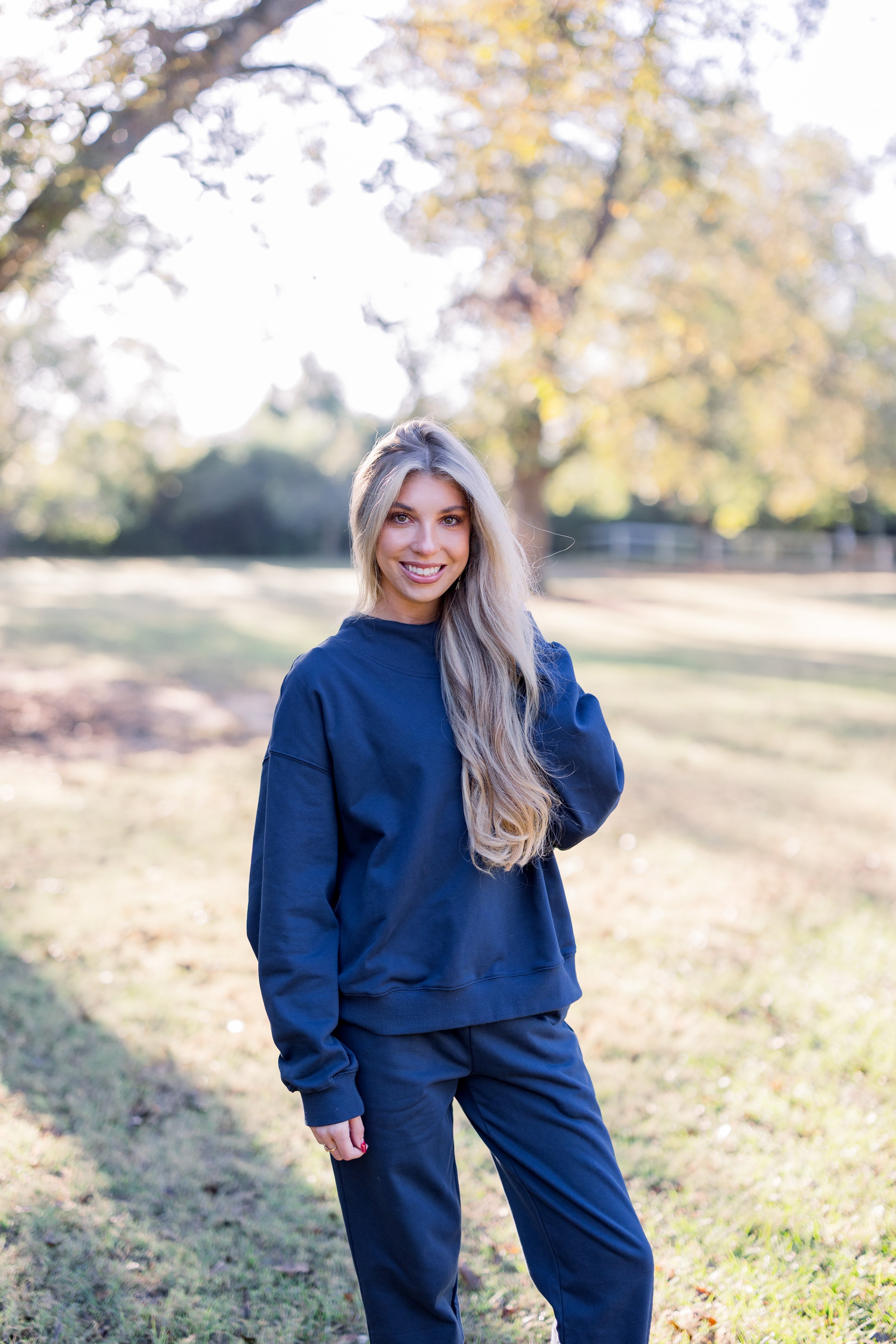 DG Classic Navy Mockneck – Darling Grey
