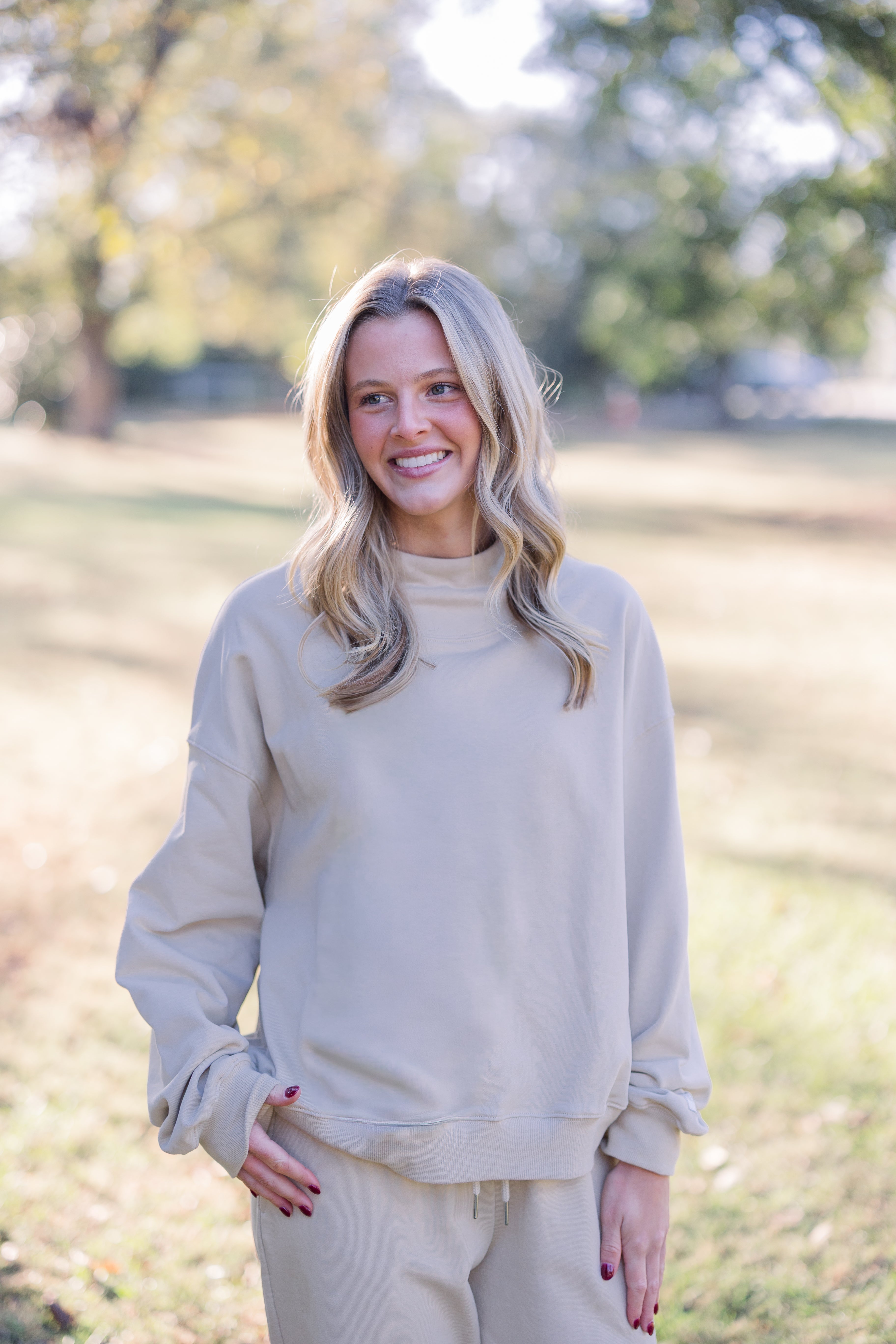 DG Classic Tan Mockneck – Darling Grey