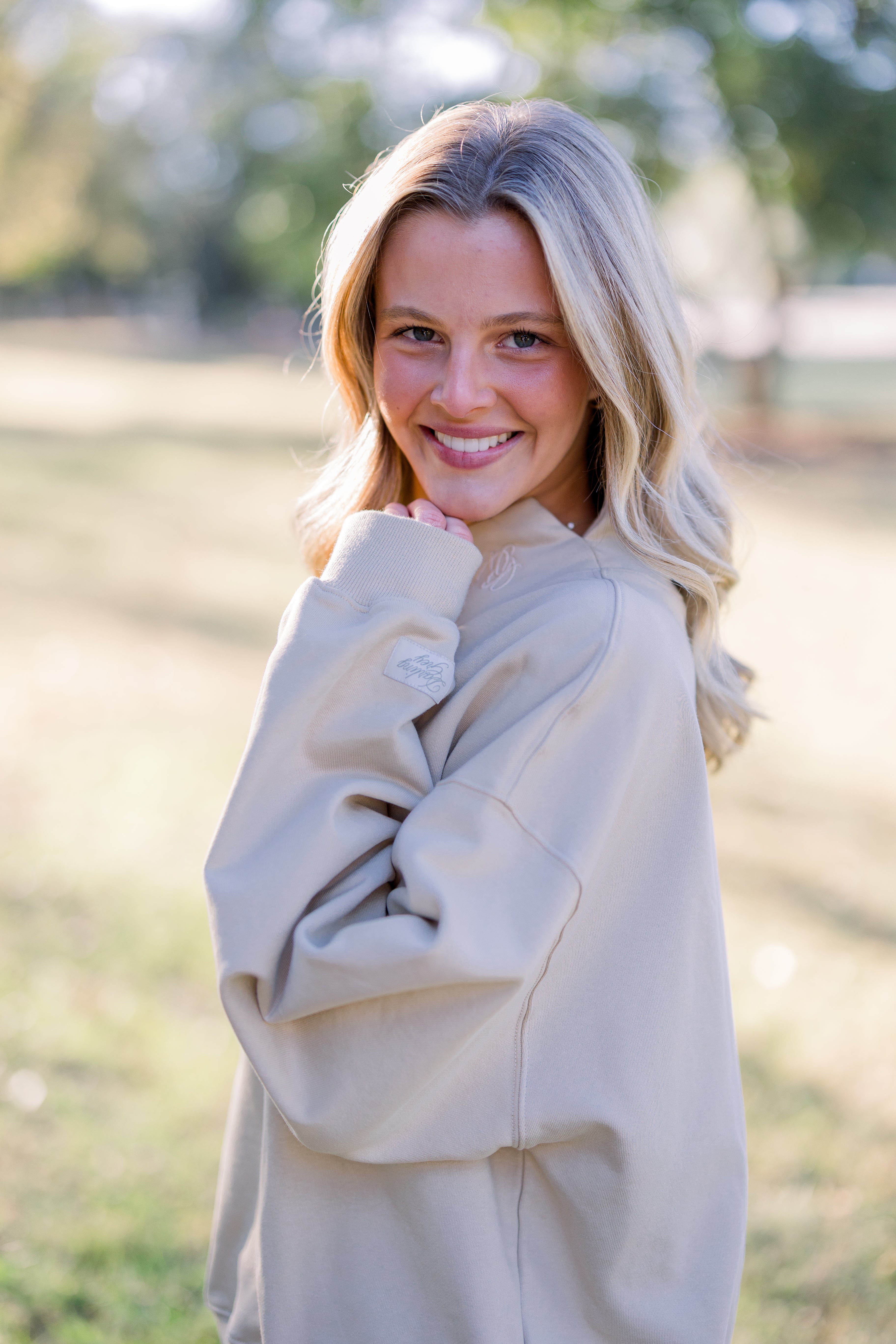 DG Classic Tan Mockneck – Darling Grey