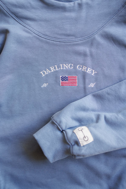 State Blue American Darling Mockneck