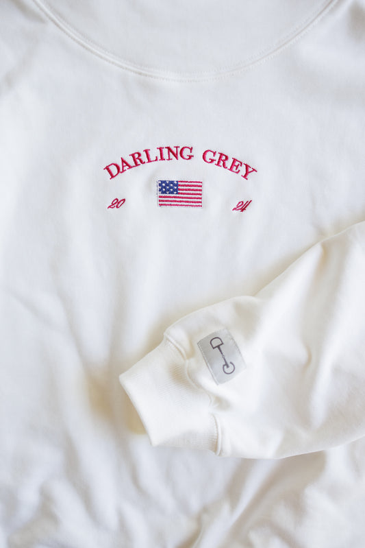 Magnolia White American Darling Mockneck